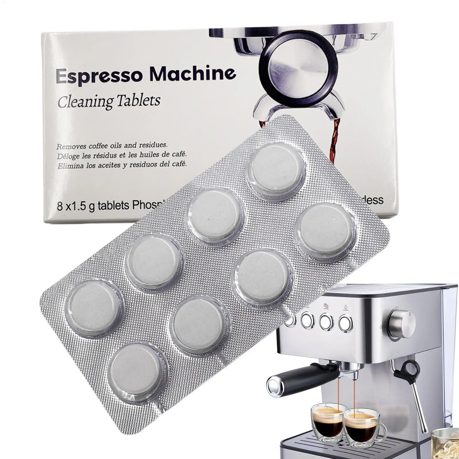 Espressomaschine Reinigungstabletten Reiniger Entkalker Tabletten für Kaffeemaschine Espressos Gerät Entkalker Tabs für die Küche zu Hause
