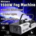 1500W 8 luci colorate macchina del fumo 6 LED telecomando macchina del fumo effetto speciale attrezzatura da palcoscenico per DJ discoteca festa di nozze