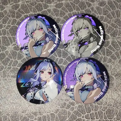 2025 Anime-Spiel Zenless Zone Zero Vivian Banshee Reflektierendes Abzeichen Plain Laser Baji Feinsilber Glitzer Brosche Kleine Karte Geschenk Image