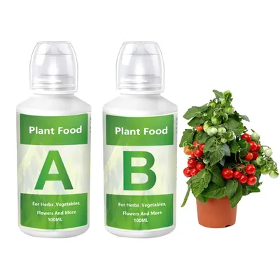 A And B Hydroponic Nutrients Liquid All Purpose Fertilizer Solution Kit For Garden Growing Vegetable Fruit Plant Flowers