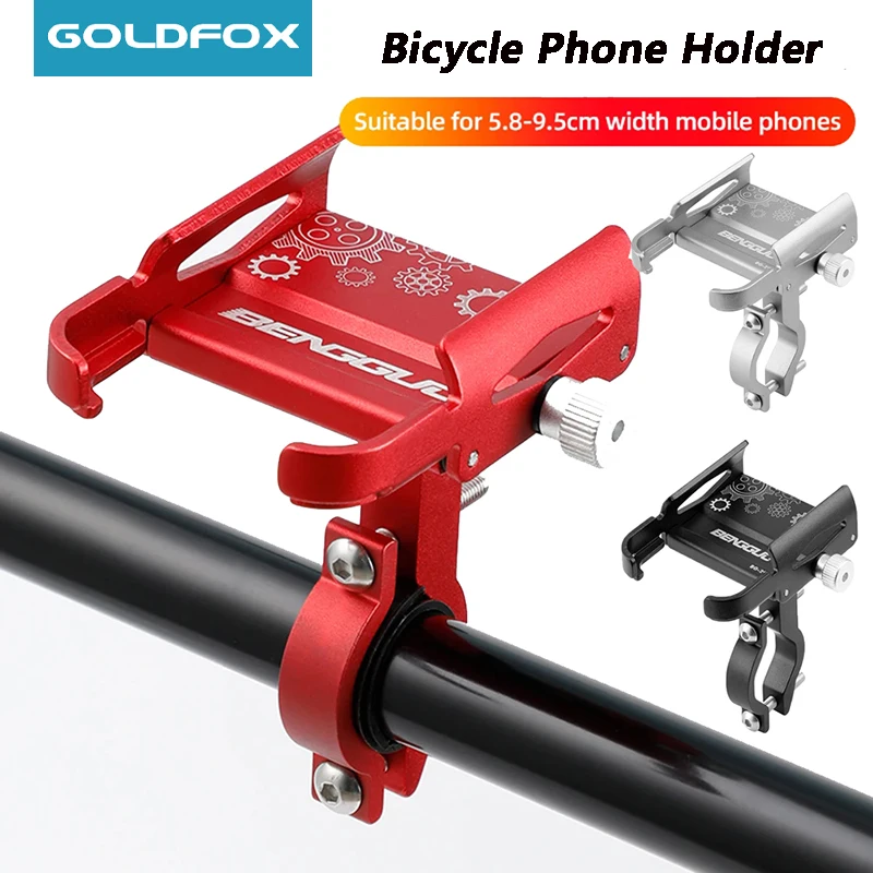 Fahrrad Telefon Halter Aluminium Legierung MTB Fahrrad Telefon GPS Halterung Roller Einstellbare Halterung Handy Ständer Radfahren Zubehör Image