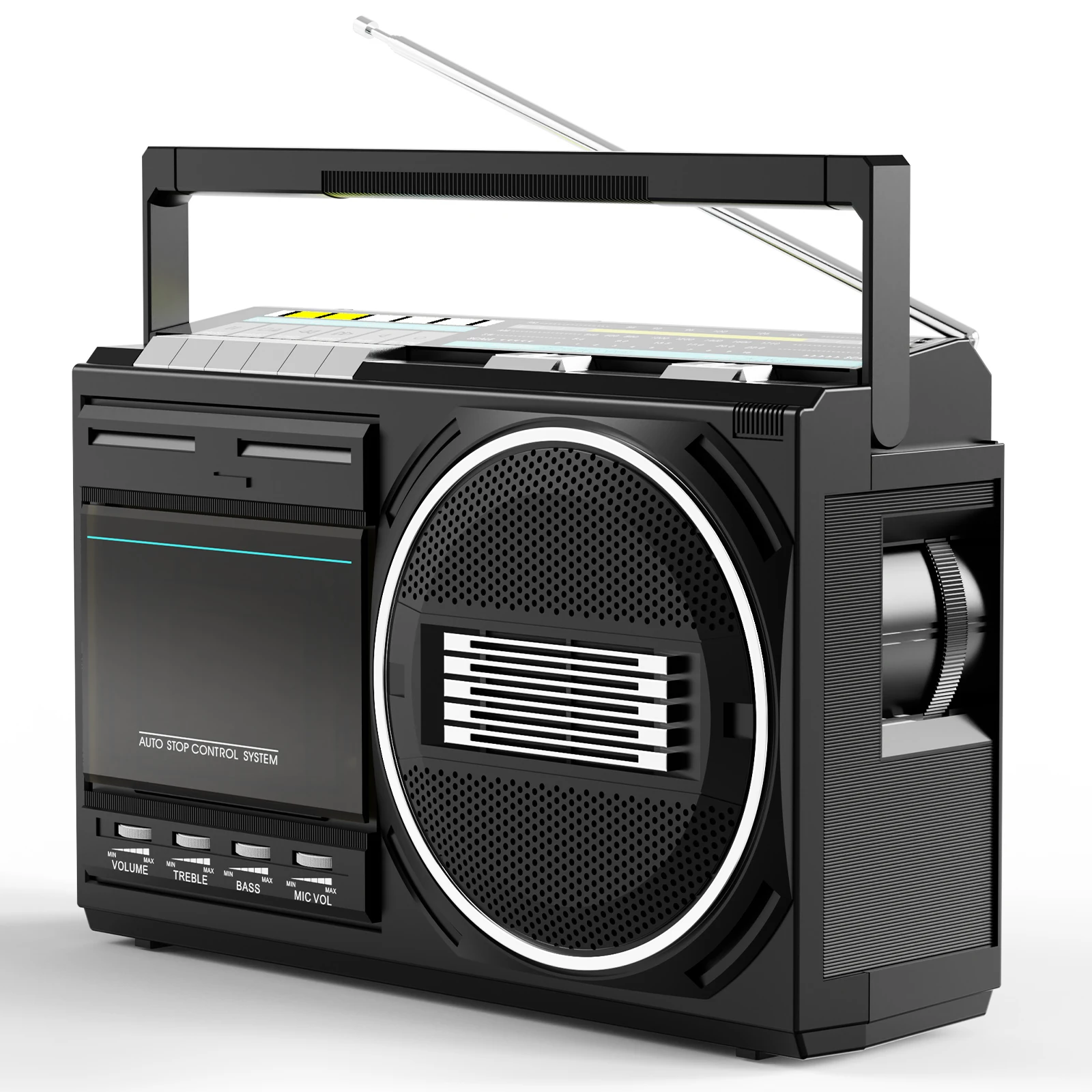 Retro cassette player recorder with built-in MIC portable bluetooth boombox radios with tape USB converter AC DC power