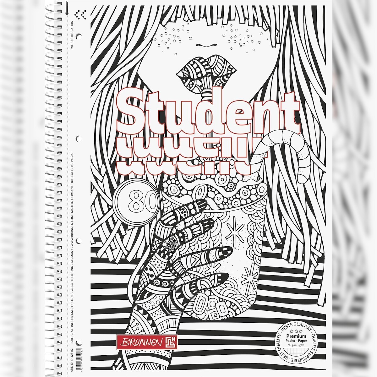 BRUNNEN Collegeblock A4 Lineatur 28 Cocktail ZENART Image