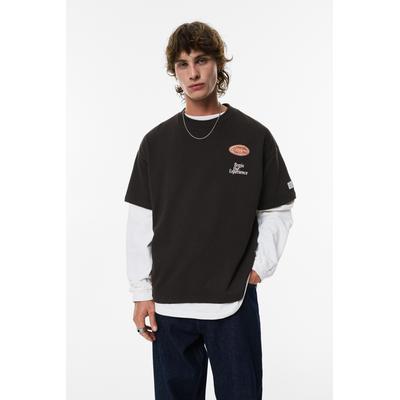 Short Sleeve Sweatshirt With Patch