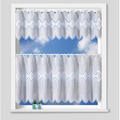 Scheibengardine nach Maß WECKBRODT "Anthea", weiß, B:360cm H:30cm, Obermaterial: 100% Polyester, Gardinen nach Maß, Bistro, Gardine, Store, nach Maß Image