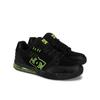 Sneaker DC SHOES "Versatile Le", Gr. 12(46), gelb (schwarz, lime), 50.71% Leder, 37.83% Synthetikmaterial, 11.46% Polyester, Schuhe
