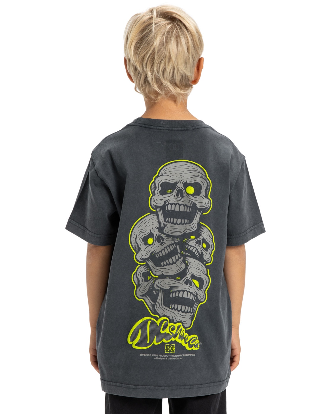 T-Shirt DC SHOES "Laugh Stack", Kinder, Gr. 10(140-148cm), schwarz, 75% Baumwolle, 25% Baumwolle, Shirts Image