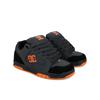 Sneaker DC SHOES "DC Coiler", Gr. 6(38), grau (grau, schwarz, orange), 42.52% Leder, 34.74% Synthetikmaterial, 22.74% Polyester, Schuhe
