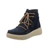 Schnürstiefelette HUSH PUPPIES "Hush Puppies Stiefelette Leder", Damen, Gr. 40, blau (navy), Leder, casual, Schuhe