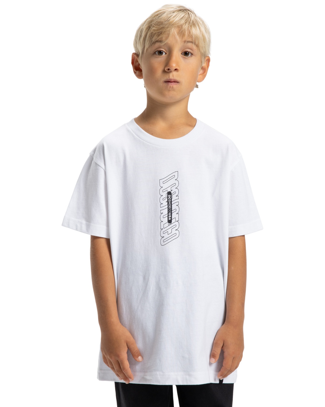 T-Shirt DC SHOES "DC Omega", Jungen, Gr. 10(140-148cm), weiß, 75% Baumwolle, 25% Baumwolle, Shirts T-Shirt