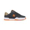 Sneaker DC SHOES "Central", Gr. 10,5(44), grau, tan, orange, Obermaterial: Leder / Futter: Textil / Außensohle: Gummi, Schuhe