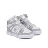 Sneaker DC SHOES "Pure High-Top Ev", Kinder, Gr. 13,5(31), bunt (weiß, silber), 51.5% Leder, 45.8% Synthetikmaterial, 2.7% Polyester, Schuhe