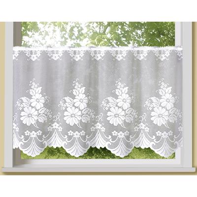 Scheibengardine WECKBRODT "Mara", weiß, B:195cm H:70cm, Polyester, Gardinen, Bistro, Gardine, Store, floral Image