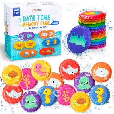 Merka Matching Floating Flashcards for Bathtime Learning, Set of 30
