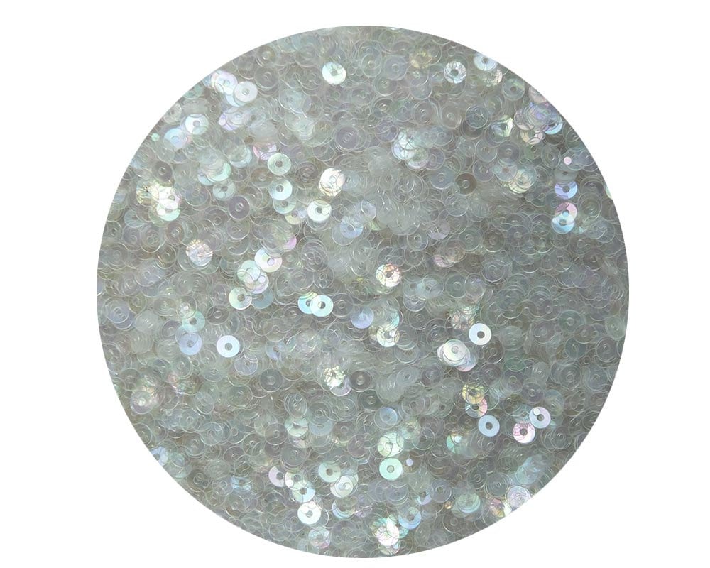 Paillettes plates rondes de 3 mm, cristaux clairs, iris arc-en-ciel, paillettes irisées en vrac. Fabriqué aux États-Unis
