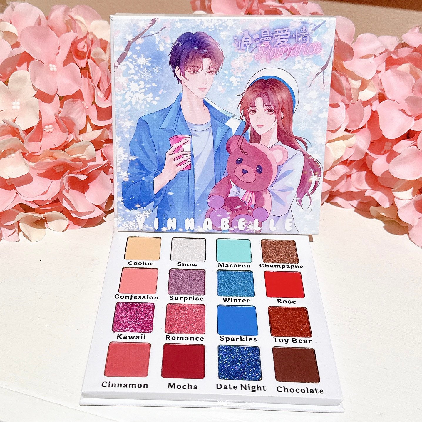 Palette de fards à paupières Valentines Romance love story, maquillage pour la Saint-Valentin, fards à paupières bleus, palette de fards à paupières 1