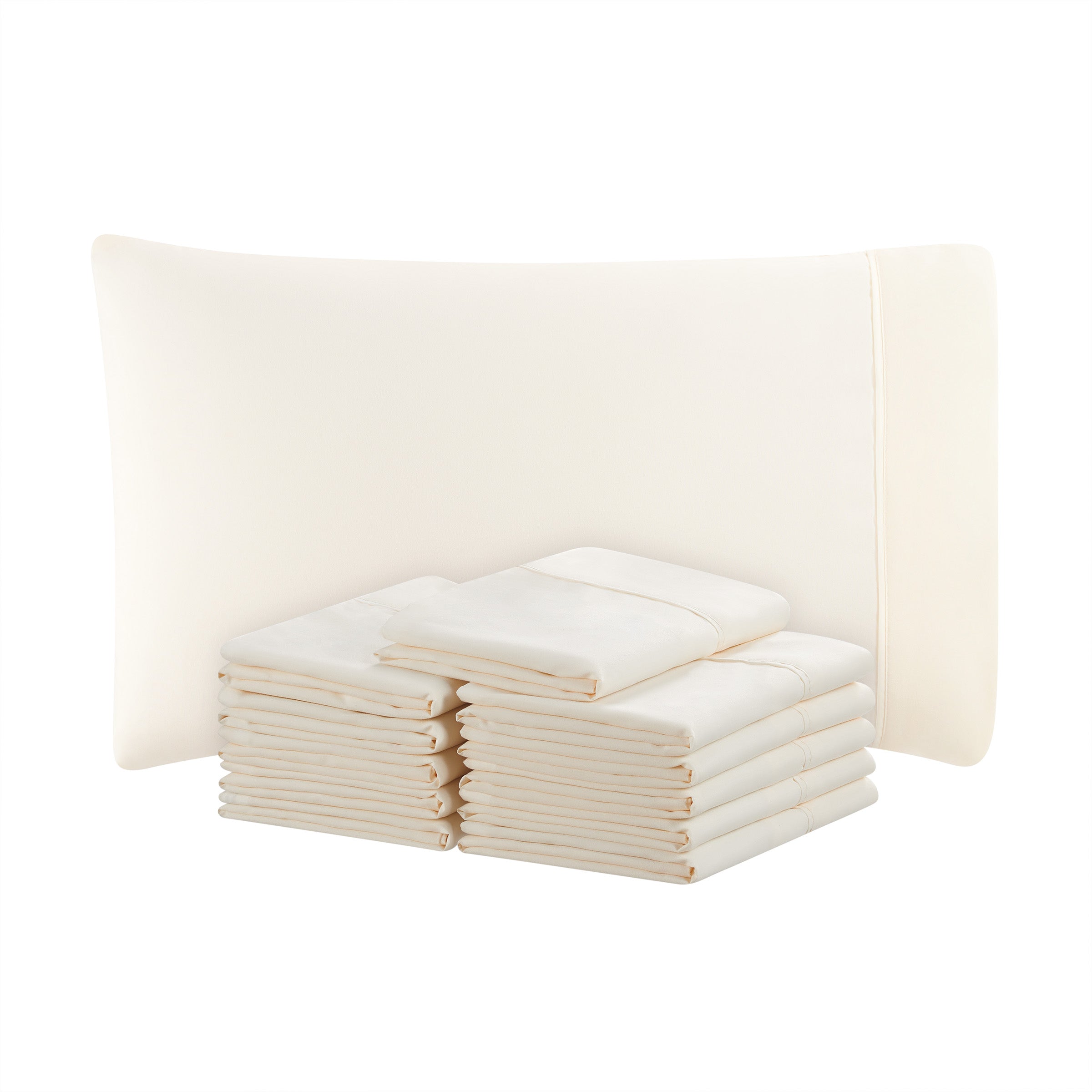 Host & Home Microfiber Pillowcase Standard Ivory (12/Pack) (P-MFP-2030-IV)