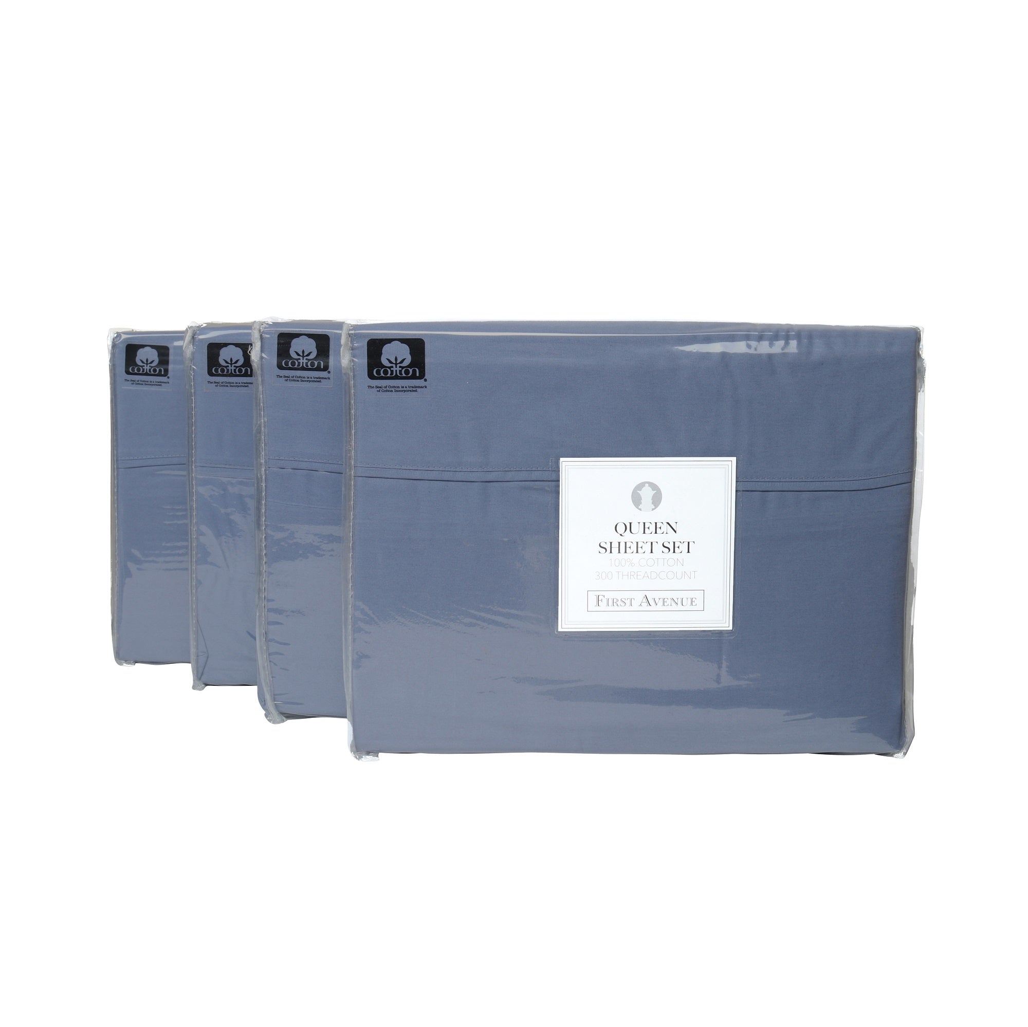 Arkwright Home First Avenue Sheet Set Full Navy (PNP-SS-FA-300-FL-NV)