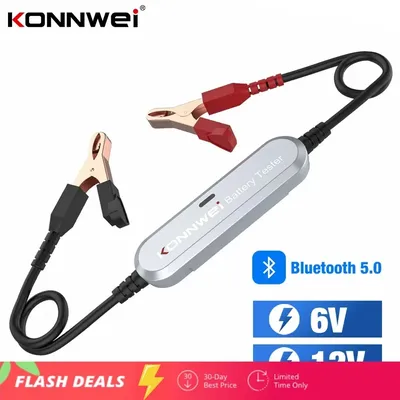 Portable Car/ Motorcycle Battery Tester BK100 Bluetooth for 6V 12V Battery Analyzer 100 to 2000 CCA Charging Cranking Test Tool
