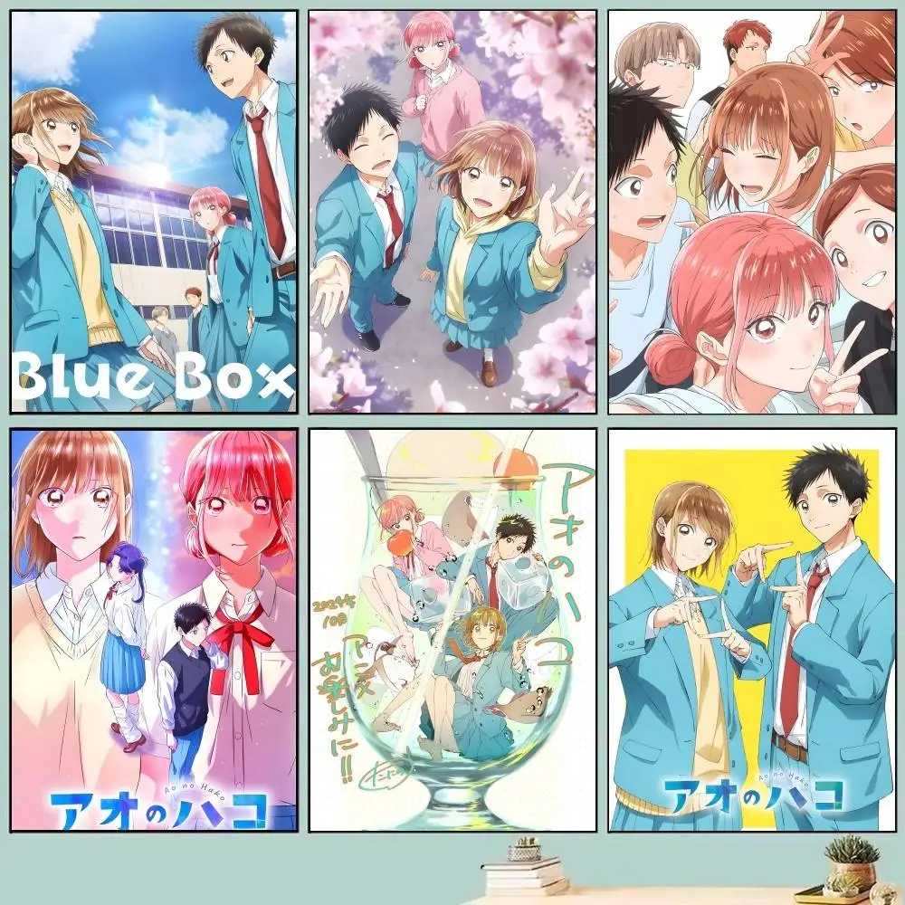 1pc Anime B-Blau B-Box Poster Selbst-klebe Kunst Wasserdichte Papier Aufkleber Kaffee Haus Bar zimmer Wand Dekor Image