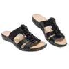 Damen-Sneaker-Hausschuhe, Sommer, 2022, Größe 43, hohle Ein-Wort-Hausschuhe, Damen-Casual-Leder-Keilsandalen, Blumen, Strand-Hausschuhe