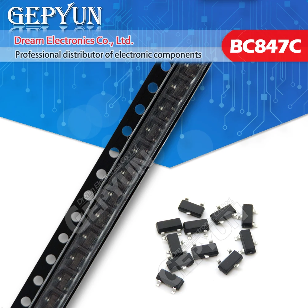 100PCS BC847C SOT23 BC847 847C SOT SMD SOT-23 1G neuer Transistor Image