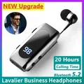 Bluetooth 5.2 Lavalier Business Cuffia Talk/Music 20 ore Display digitale a LED Auricolari wireless con cancellazione del rumore