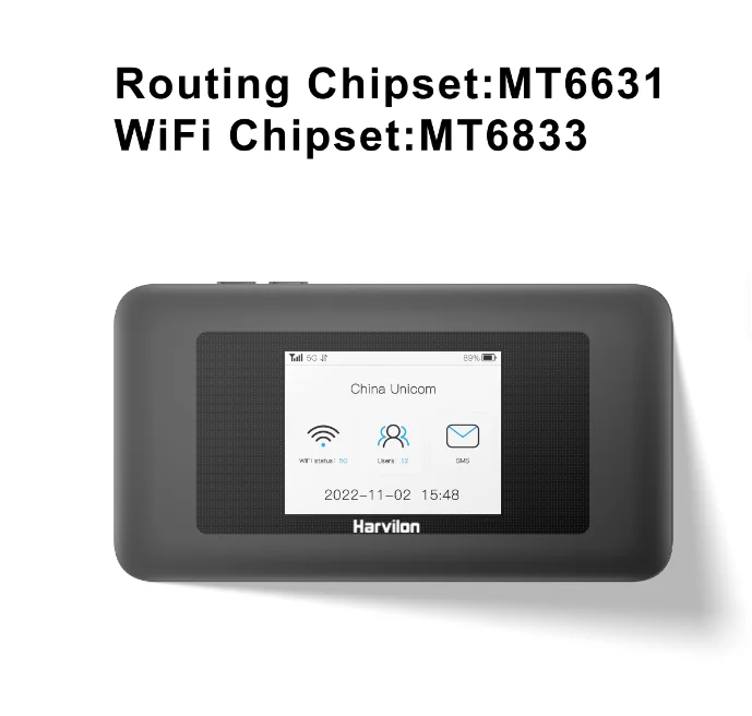 Tragbarer 5G WiFi 6 MiFi Hotspot-Router mit SIM-Kartensteckplatz – Hochgeschwindigkeits-Internet-Taschengerät Image