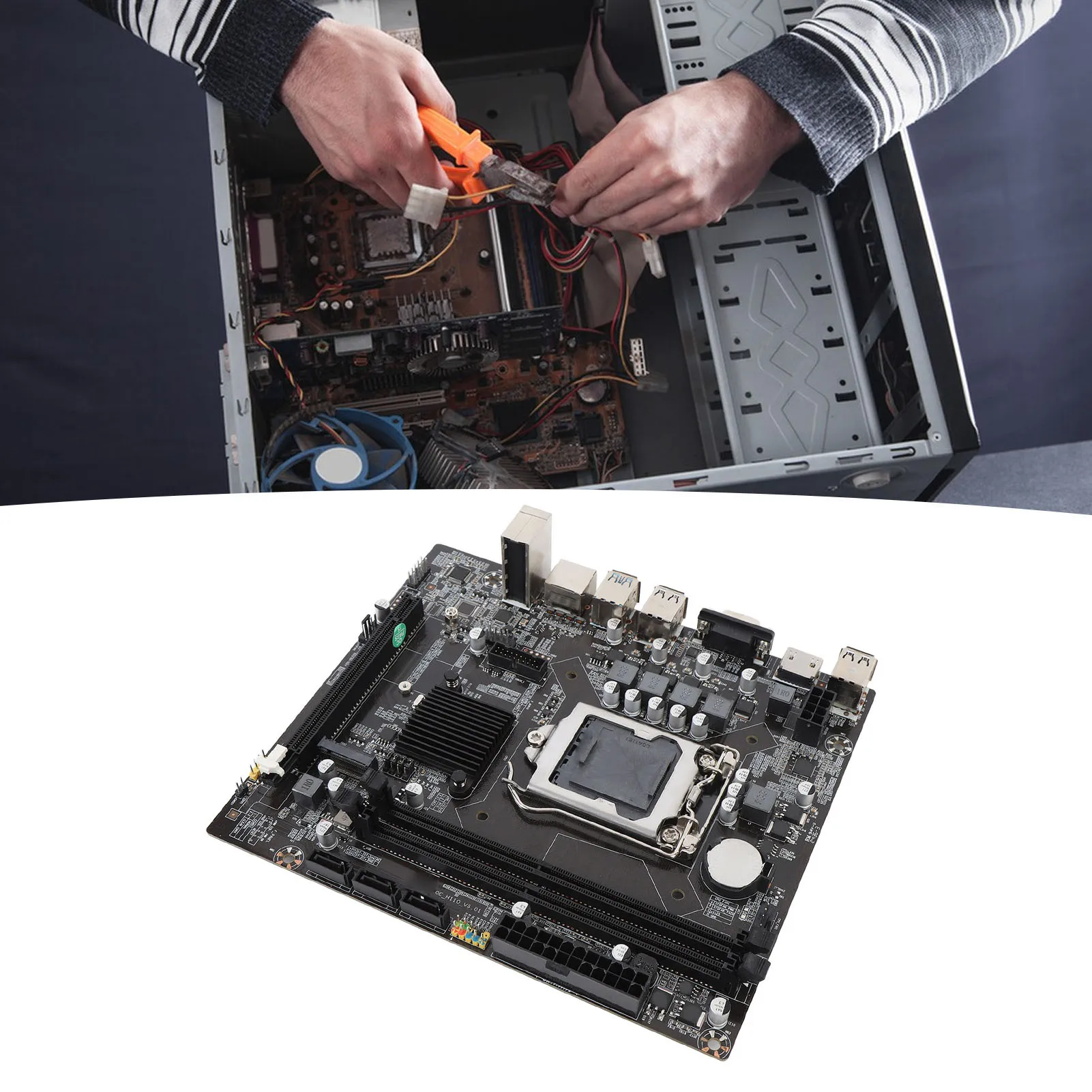 Computer-Motherboard ITX H110 Computer-Motherboard DDR4 USB3.0 M.2 Nvme Gaming-Mainboard für LGA 1151-Computer-Motherboard Image