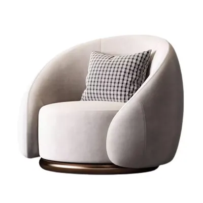 Modern Velvet Swivel Barrel Chair, 360° Accent Chair for Living Room, Bedroom or Small Spaces, Upholstered Comfy Lounge Chair