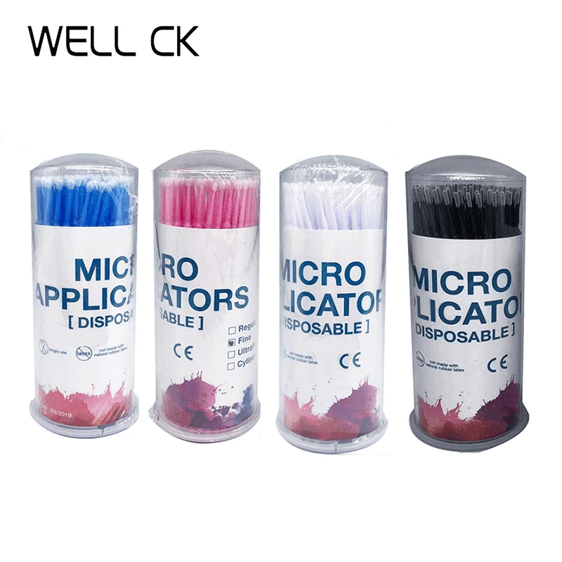 100 Stücke/Flasche Dental Einweg Mikrobürsten Applikatoren Mikrobürste Zahnmedizin Odontologia Verlängerungswerkzeuge Image