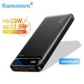 10000mAh portatile incorporato LED illumina LCD Power Bank PD22.5W QC3.0 batteria esterna per iPhone Xiaomi Samsung batteria di backup