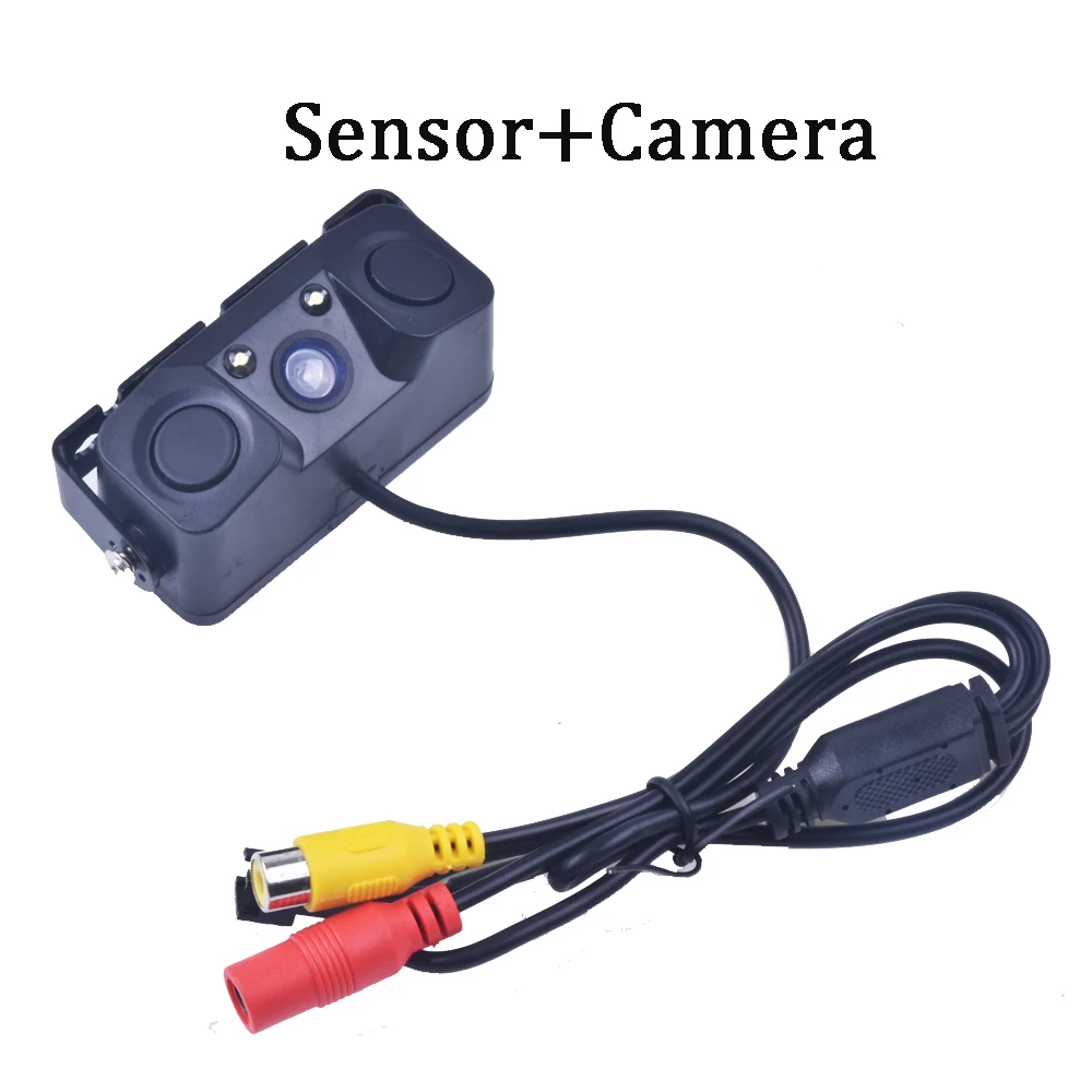 Neue Auto Video Parkplatz Kamera Sensor rückansicht kamera + 2 Sensoren Anzeige Bi Bi Alarm Radar 3 in 1 Image