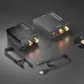 Convertitore audio analogico digitale DAC Ottico SPDIF Toslink Ingresso coassiale a L/R RCA Jack da 3,5 mm Amplificatore per cuffie Uscita per TV
