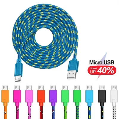 Micro USB Kabel 3A Nylon Schnelle Lade USB Micro Kabel Für Samsung Xiaomi HTC USB Ladegerät Datenkabel Android Handy Kabel