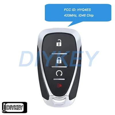 4 Buttons Smart Remote Car Key Fob 433MHz ID46 Chip for Chevrolet Bolt EV EUV 2022 2023 13535665 FCC ID: HYQ4ES IC: 1551A-4ES