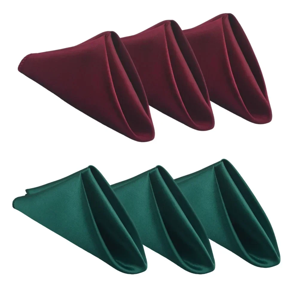 30 stücke Satin Quadrat 30cm Servietten Taschentuch Tisch Abendessen Serviette für Hochzeits feier Dekoration Geburtstag Weihnachten Stoff Geschirr tuch Image