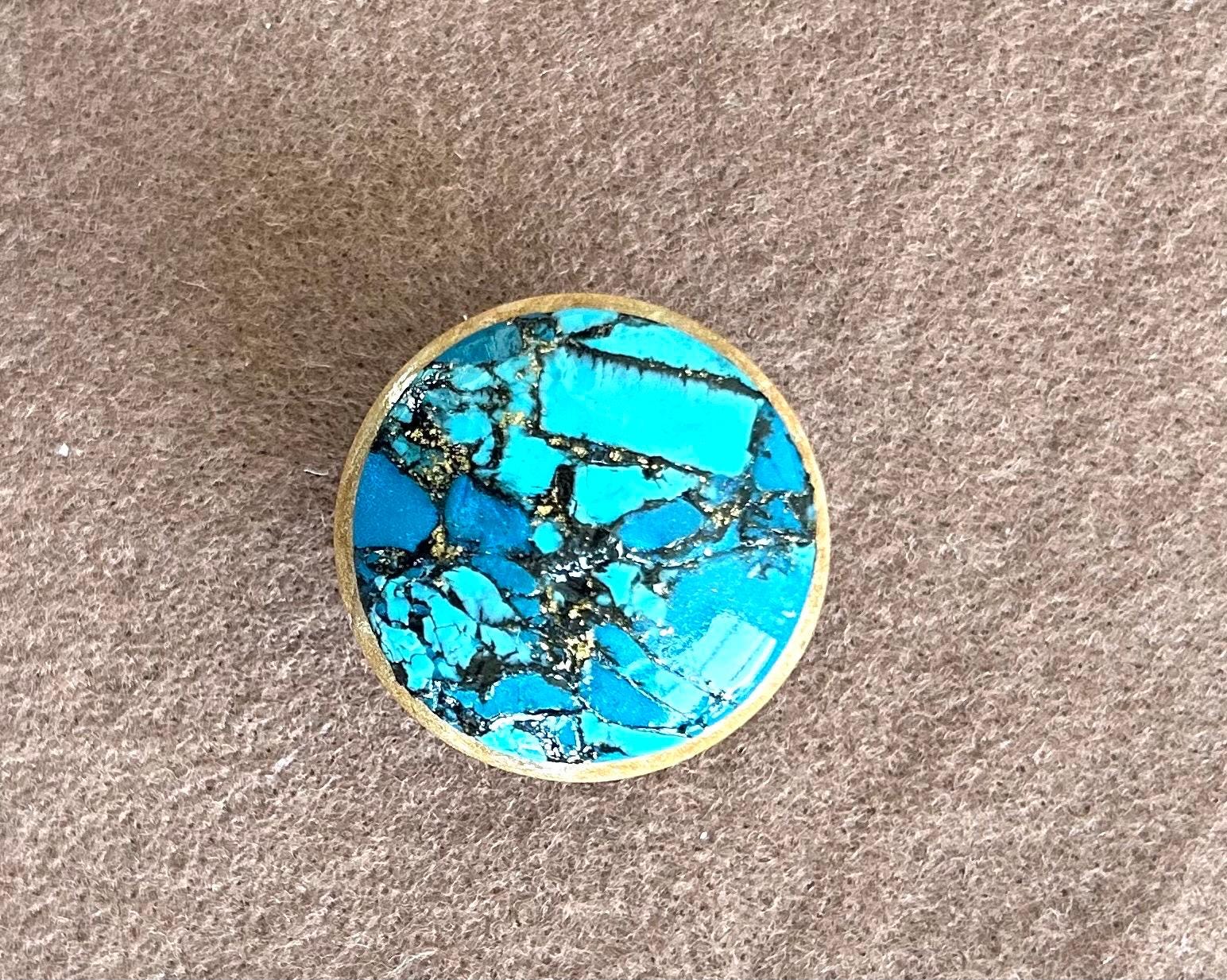 Pomelli per mobili, pomelli per cassetti, pomelli fatti a mano, pomelli in finto turchese, pomelli per mobili, pomelli in legno, elementi decorativi p