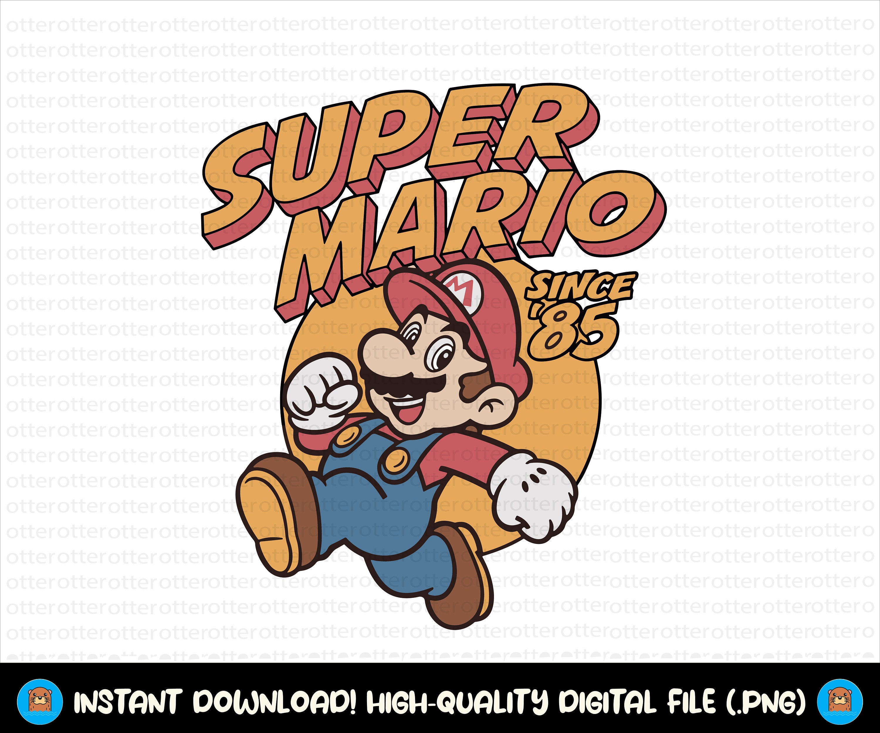 Super Mario Since 85 Retro Png, Clipart di Super Mario, Mario Png stampabile, Mario digitale, Super Mario Design Png, Super Mario Svg