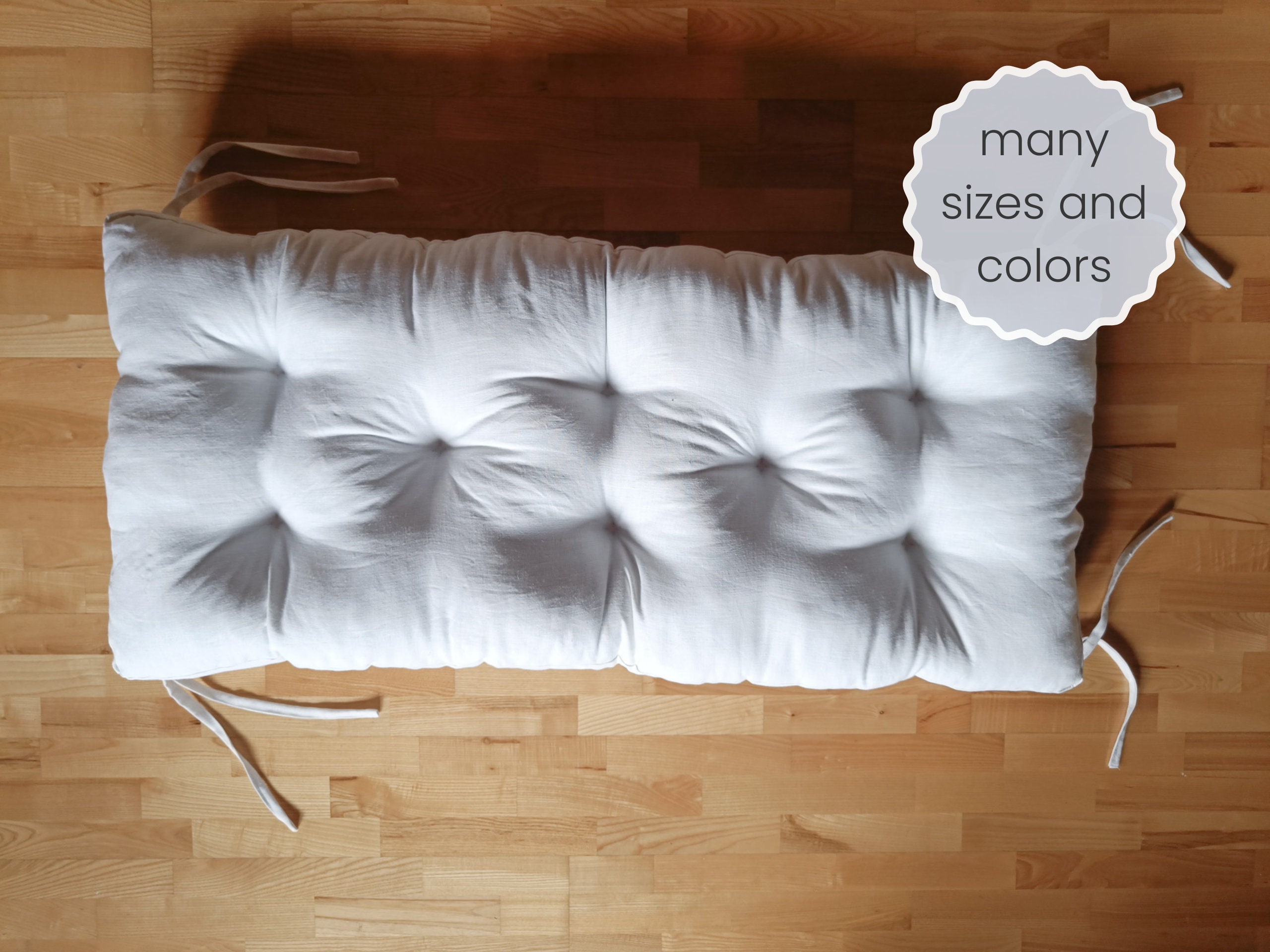 Cuscino per panca con finestra in lino - Cuscino per panca personalizzato - seduta per panca - cuscino per angolo lettura - cuscini per panca - cuscin