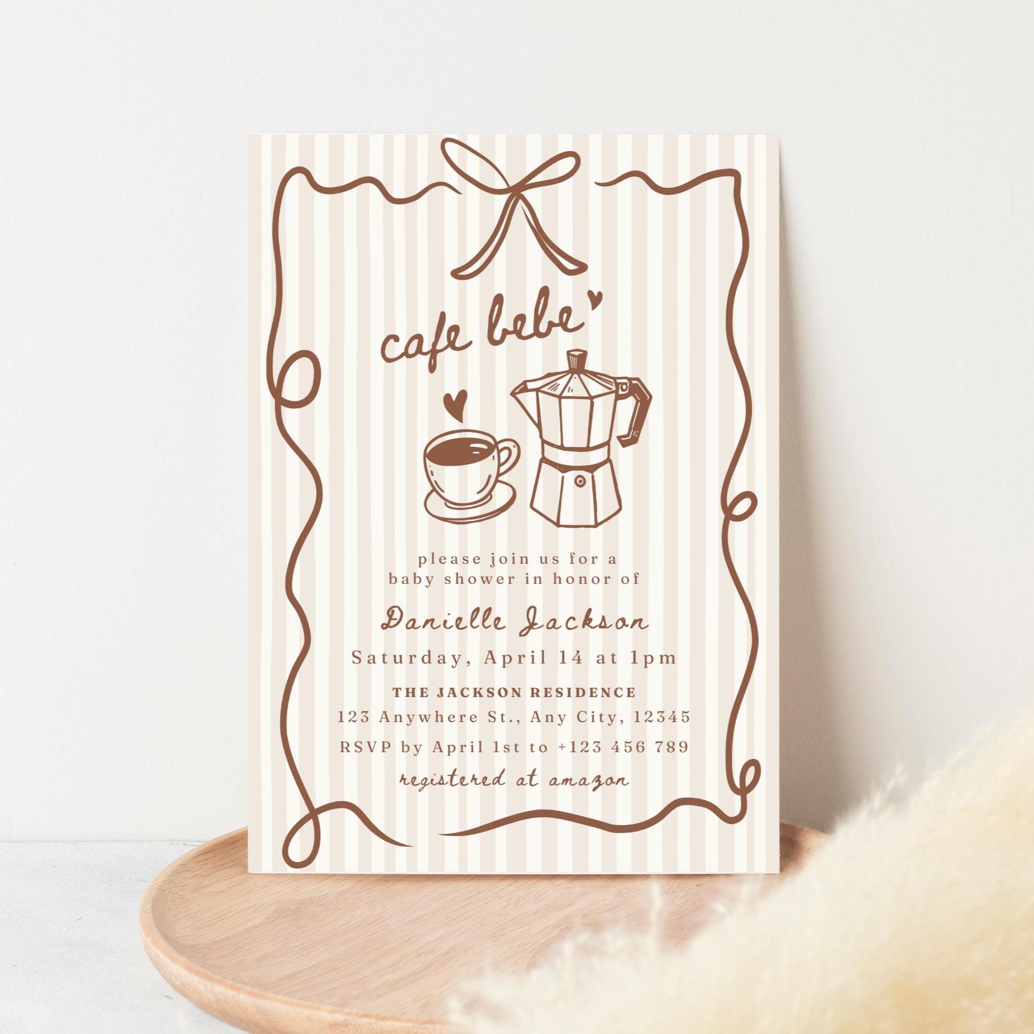 Invito per baby shower a tema caffè, invito per baby shower a tema caffè, invito per baby shower a tema caffè, invito per baby shower a tema caffè, in