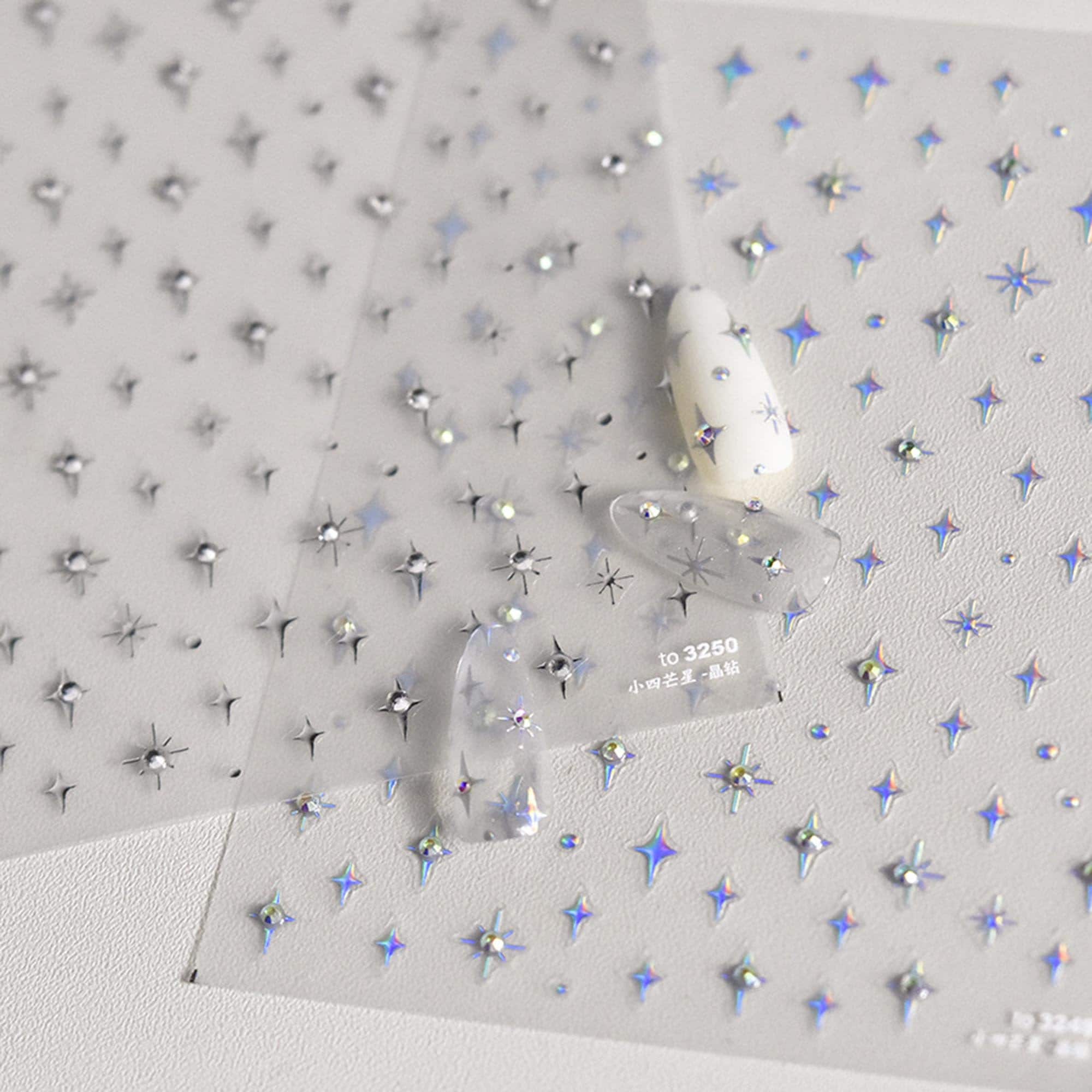 Adesivi per unghie a forma di stella argentata, decalcomanie per unghie a forma di stella, disegni per unghie a forma di stella, decalcomanie per ungh