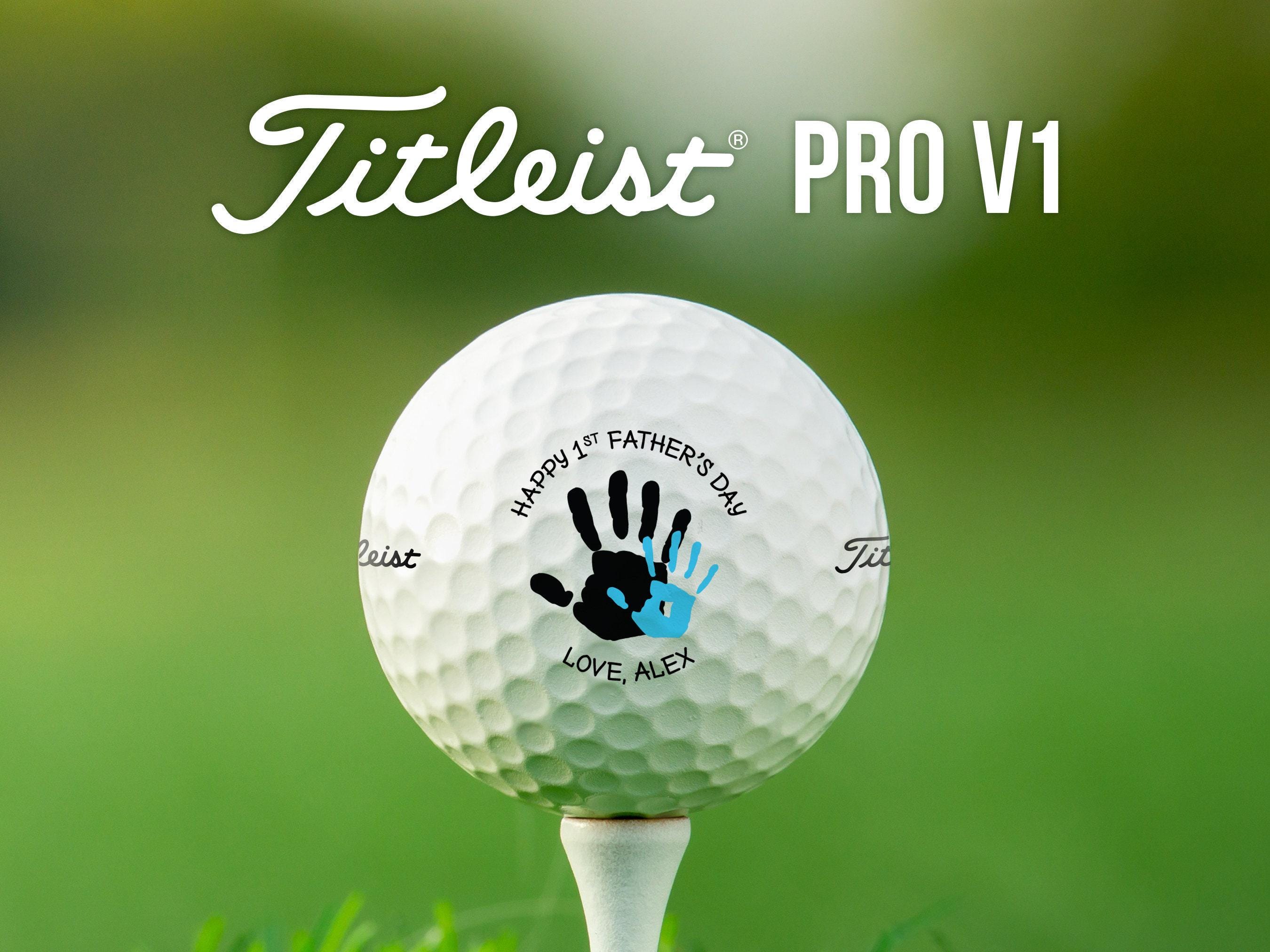 Palline da golf personalizzate per la prima festa del papà / Titleist Pro V1 / Nome e colore personalizzati / Un fantastico regalo per la festa del pa