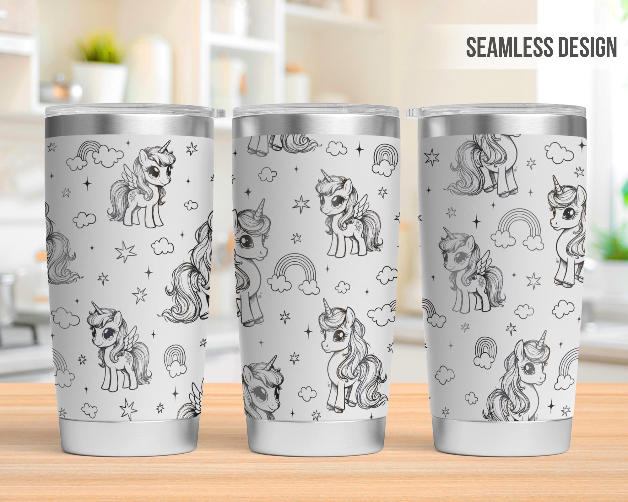 Bicchiere unicorno in formato SVG laser, Bicchiere unicorno da 20 oz in formato SVG laser, SVG inciso al laser, File per bicchiere laser, SVG laser pe