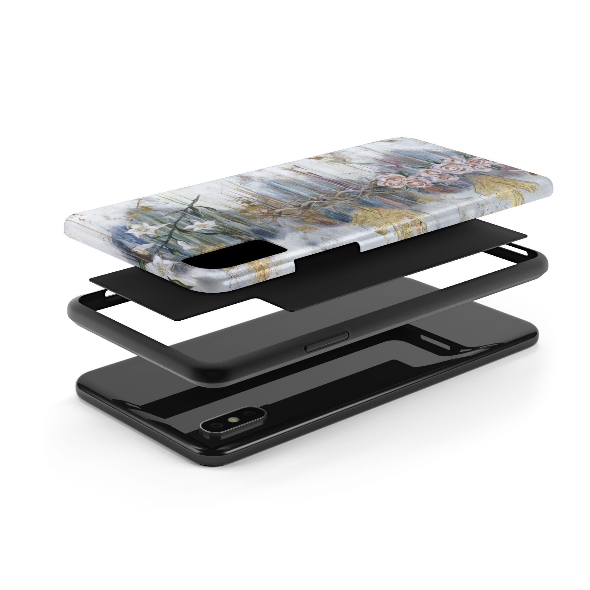 Custodia per telefono astratta, custodia per telefono Sacra Famiglia, custodia per telefono Arte moderna, custodia per telefono cristiana, custodia pe