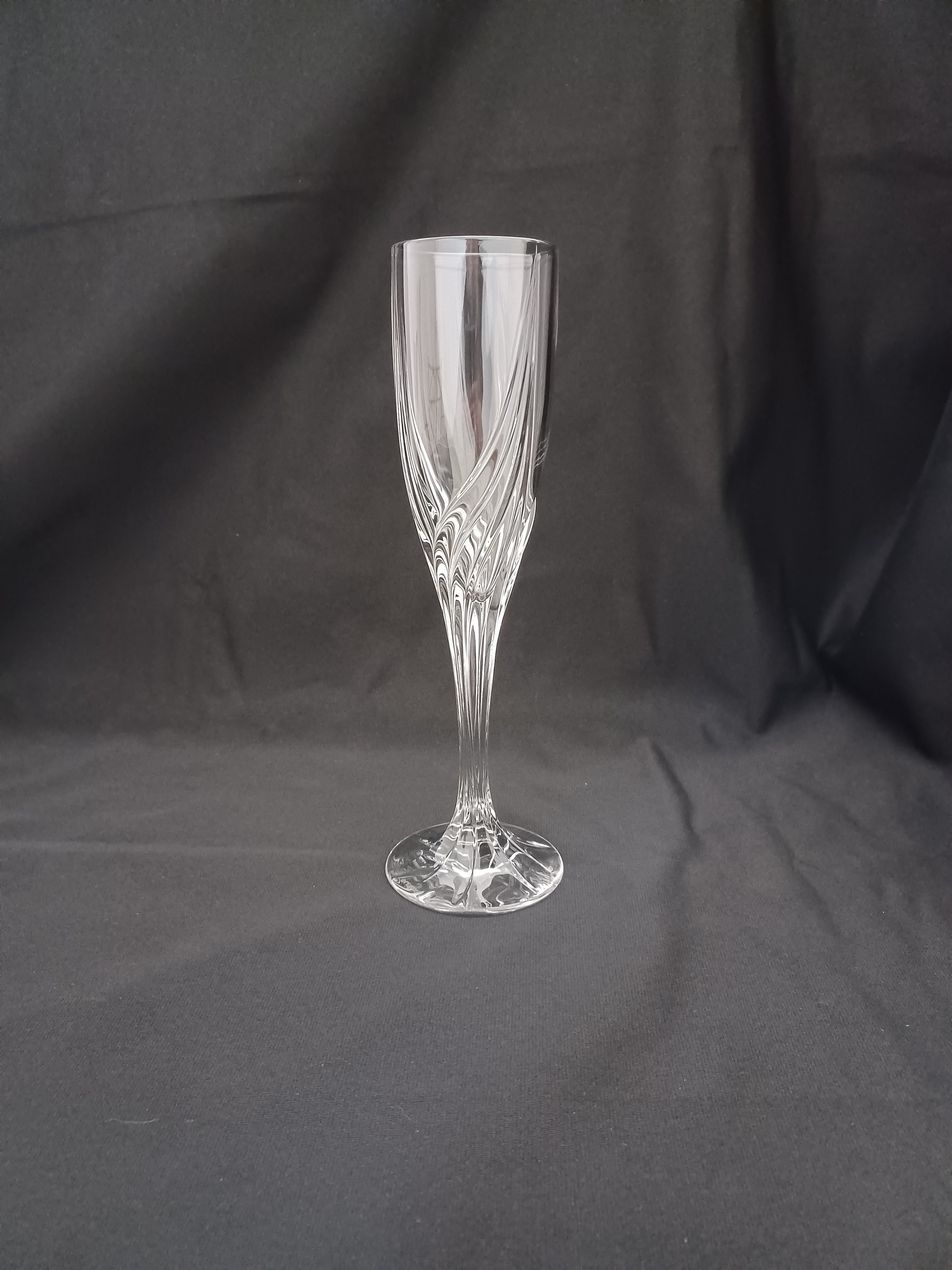 Bicchiere da champagne vintage - Lenox Debut - Bicchiere di cristallo tagliato a scanalatura - Calice da vino