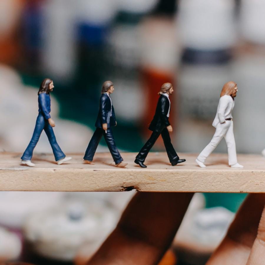 Set di miniature di figure Band Rock Diorama Mini scala 1:87 Decorazione regalo e esposizione