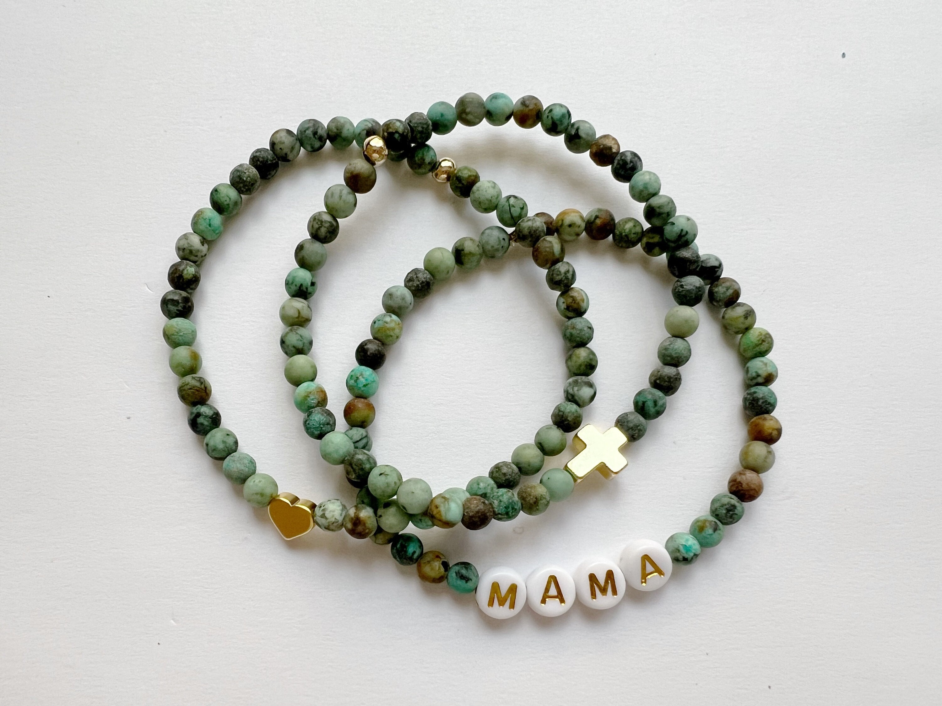 Bracciale turchese personalizzato * Bracciale con perline con nome personalizzato * Bracciale mamma militare * Bracciale mamma militare * Bracciale co