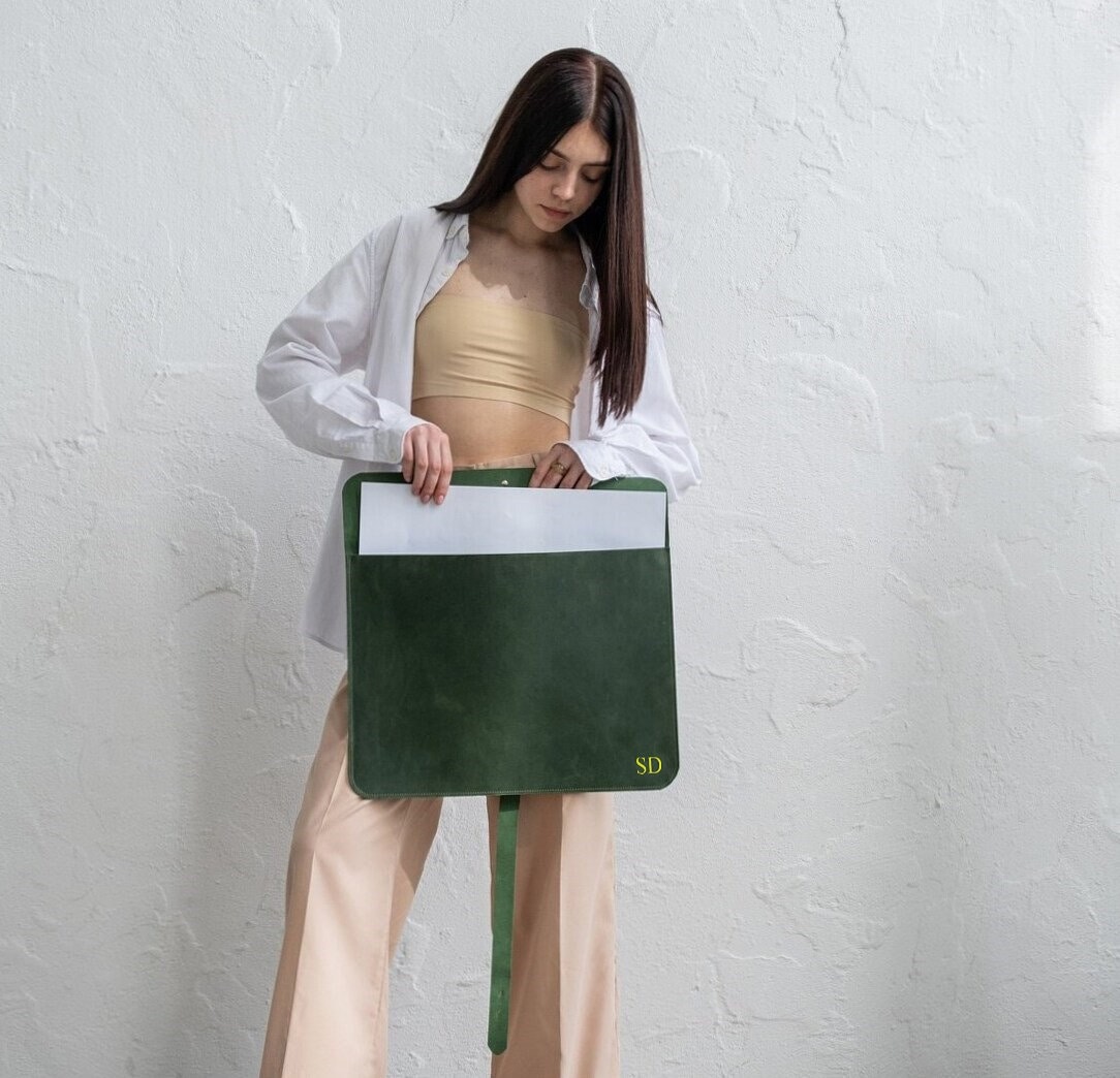 Cartella di carta personalizzata, Cartella portadocumenti in pelle, Cartella portadocumenti in pelle, Cartella portadocumenti in pelle A4, Cartella po