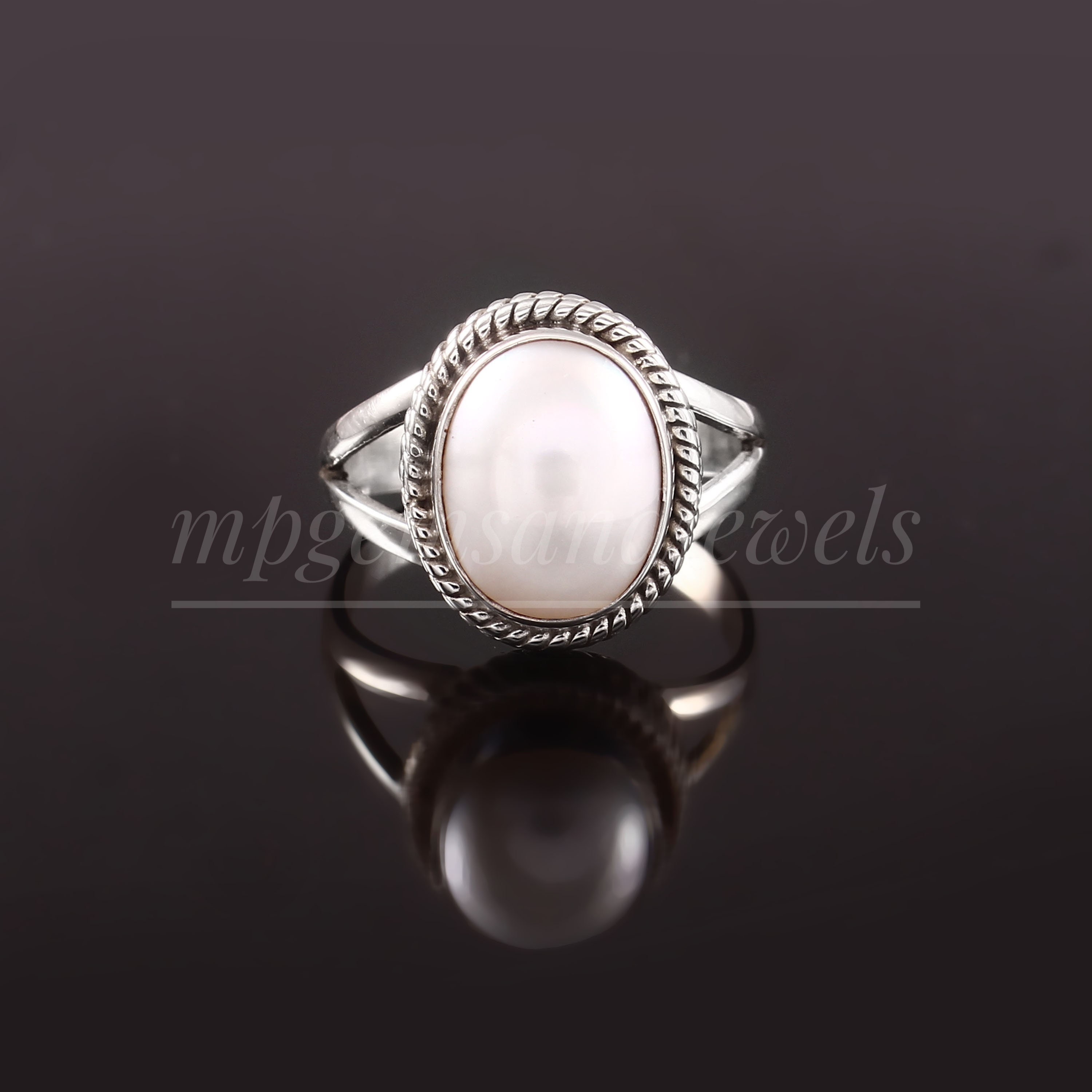 Anello con perla*Anello con perla naturale*Anello in argento sterling 925*Gioielli con perle*Anelli*Anello da donna*Gioielli fatti a mano*Gioielli Art
